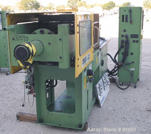 USED: Arburg Allrounder injection mold machine, model 270M-250-75. 25 ton clamping pressure. Platen size 15.74" x 15.74". Distance between tie bars 10.62". Max daylight 21.65". Max stroke of hydrauli...