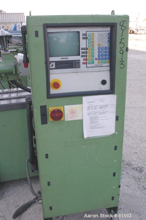 USED: Arburg Allrounder injection mold machine, model 270M-250-75. 25 ton clamping pressure. Platen size 15.74" x 15.74". Distance between tie bars 10.62". Max daylight 21.65". Max stroke of hydrauli...