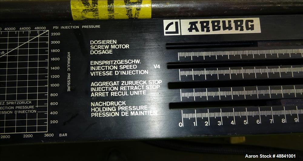 Used Arburg Allrounder Injection Mold Machine, Model 221-55-250
