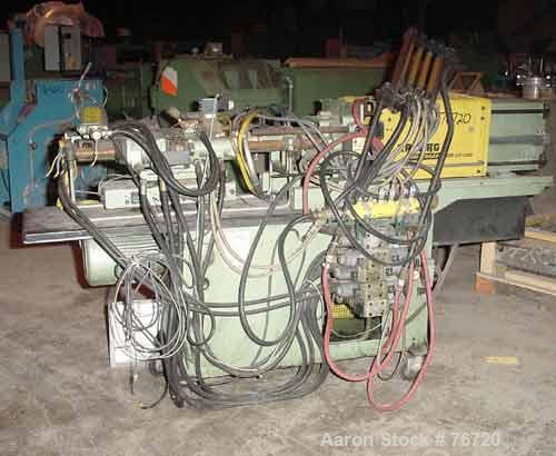 Used Arburg Allrounder Injection Mold Machine, Model 221-55-250. 25 ton clamping pressure. Platen size 13.46" x 9.84". Distance between tie bars 8.70". Max daylight 19.68". Max stroke of hydraulic ej...