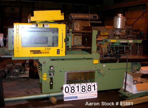 USED: Arburg Allrounder injection mold machine, model 320-210-750,  83 ton clamping pressure. Platen size 19.3" x 19.3". Distance between tie bars 12.6". Max daylight 24.6". Max stroke of hydraulic e...