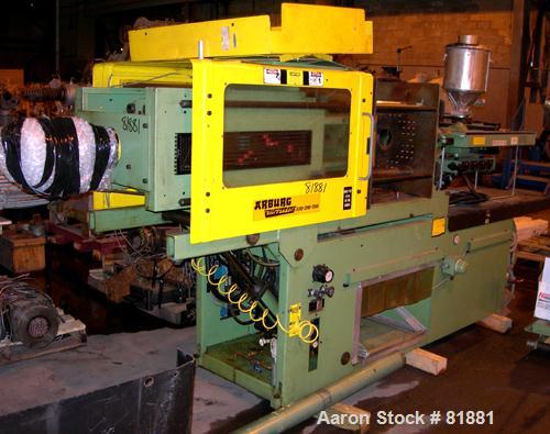 USED: Arburg Allrounder injection mold machine, model 320-210-750,  83 ton clamping pressure. Platen size 19.3" x 19.3". Distance between tie bars 12.6". Max daylight 24.6". Max stroke of hydraulic e...