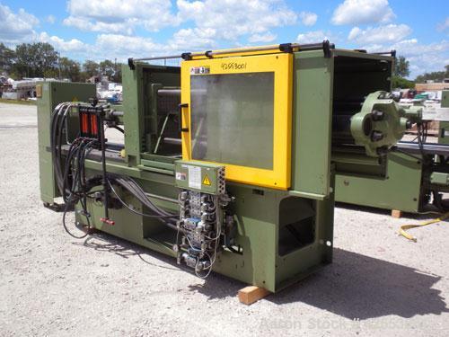 Used Arburg Allrounder Injection Mold Machine, model 370 M 800-225, 81.5 ton (800 Kn) clamping force. Approximate 4.27 ounce shot. Opening stroke maximum 500mm (19.6’’), mould installation height min...