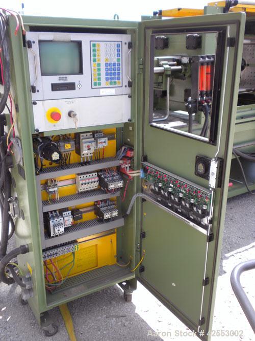 Used Arburg Allrounder Injection Mold Machine, model 370 M 800-225, 81.5 ton (800 Kn) clamping force. Approximate 4.27 ounce shot. Opening stroke maximum 500mm (19.6’’), mould installation height min...