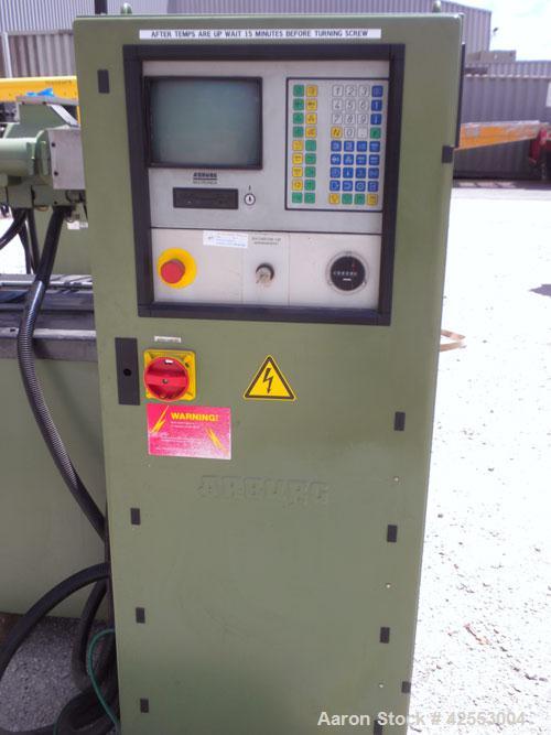Used Arburg Allrounder Injection Mold Machine, model 370 M 800-225, 81.5 ton (800 Kn) clamping force. Approximate 4.27 ounce shot. Opening stroke maximum 500mm (19.6’’), mould installation height min...
