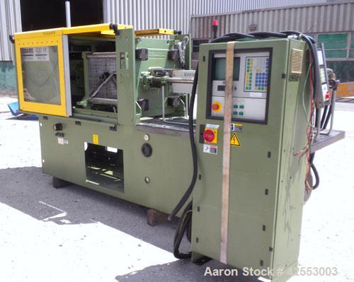 Used Arburg Allrounder Injection Mold Machine, model 420 M 1000-250, 101.9 ton (1000 Kn) clamping force. Approximate 4.27 ounce shot. Opening stroke maximum 500mm (19.6’’), mould installation height ...