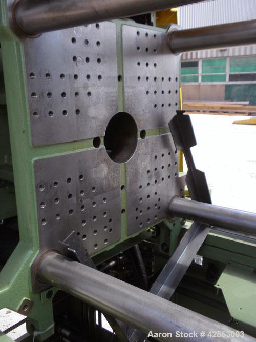 Used Arburg Allrounder Injection Mold Machine, model 420 M 1000-250, 101.9 ton (1000 Kn) clamping force. Approximate 4.27 ounce shot. Opening stroke maximum 500mm (19.6’’), mould installation height ...
