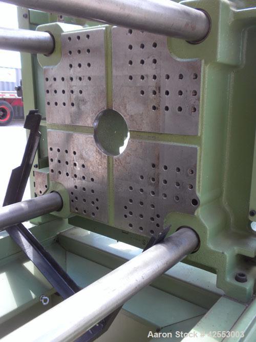 Used Arburg Allrounder Injection Mold Machine, model 420 M 1000-250, 101.9 ton (1000 Kn) clamping force. Approximate 4.27 ounce shot. Opening stroke maximum 500mm (19.6’’), mould installation height ...