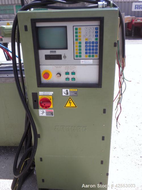 Used Arburg Allrounder Injection Mold Machine, model 420 M 1000-250, 101.9 ton (1000 Kn) clamping force. Approximate 4.27 ounce shot. Opening stroke maximum 500mm (19.6’’), mould installation height ...