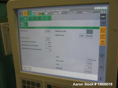 Used Arburg Model 630S-2500-800/400