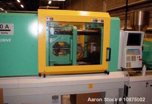 Used Arburg 176 ton, 8.2 oz, electric injection molding machine, model Allrounder 520A. Year 2007. Platen size 27.36" x 27.36". Distance between tie bars 20.47" x 20.47". Max opening stroke 15.75". M...