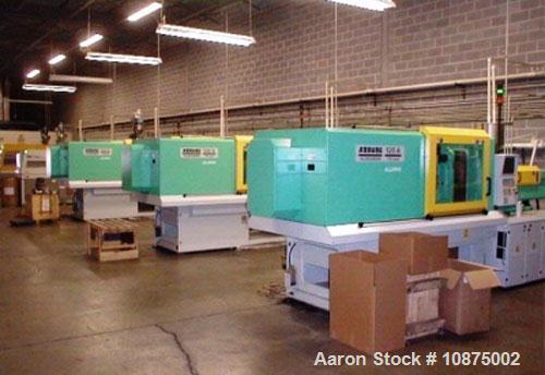 Used Arburg 176 ton, 8.2 oz, electric injection molding machine, model Allrounder 520A. Year 2007. Platen size 27.36" x 27.36". Distance between tie bars 20.47" x 20.47". Max opening stroke 15.75". M...
