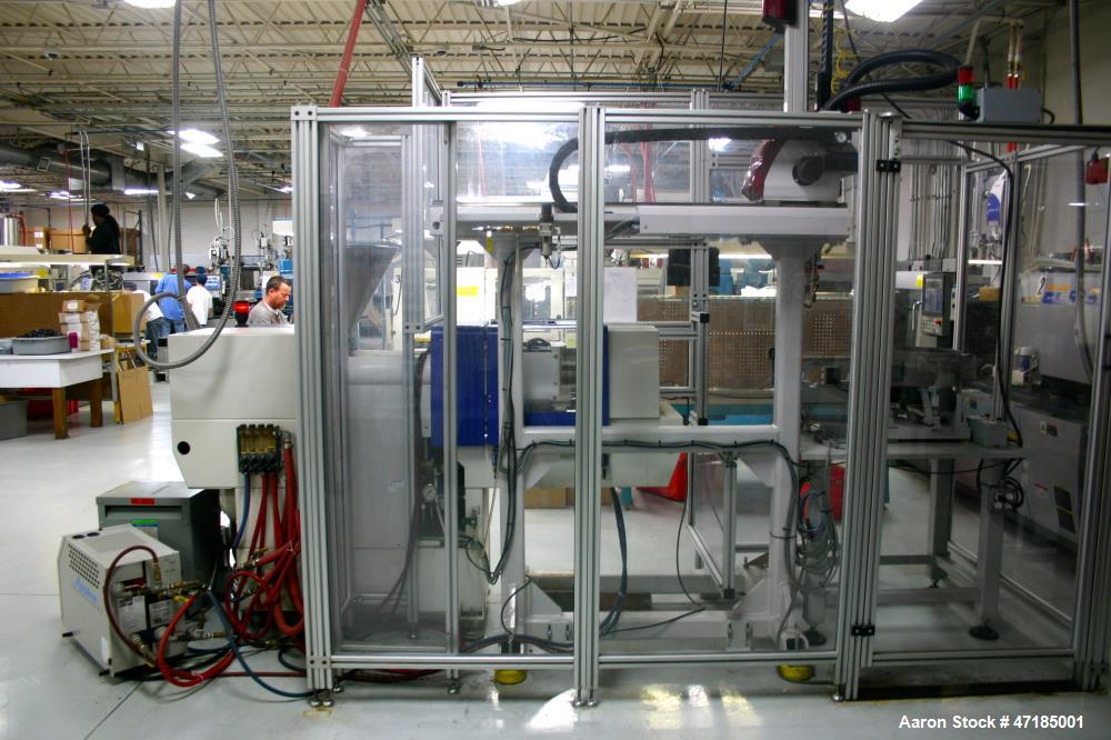 Used Battenfeld Injection Molding Machine, Model 35/75. B2 Controls, 18MM screw diameter, 1/2" nozzle radius. 230V/3/60 main electric motor. Euromap platens, manual mechanical ejector coupling, mecha...