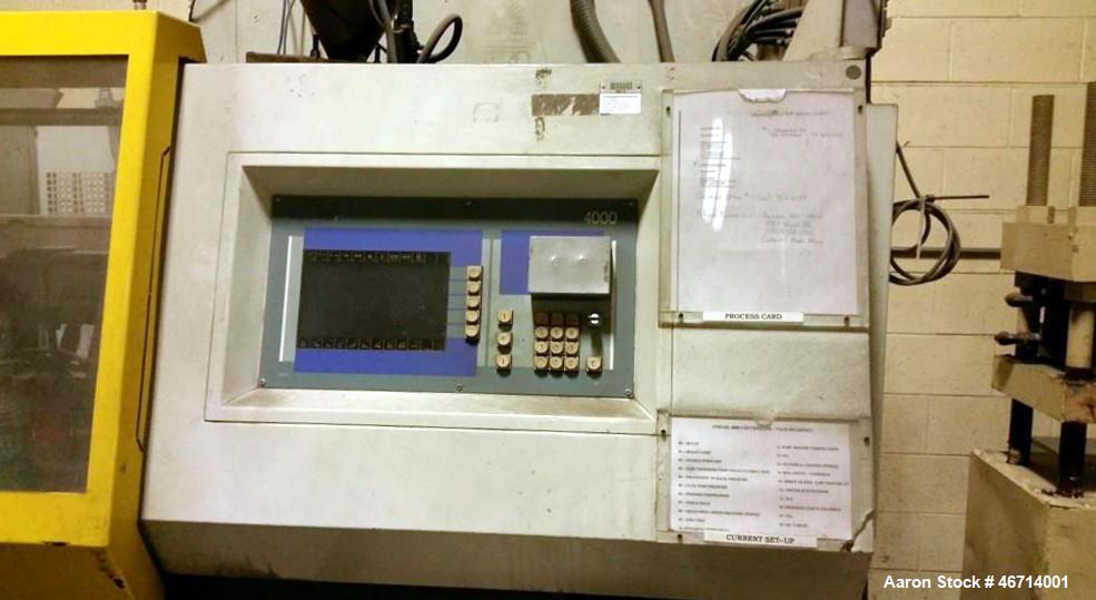 Used Battenfeld Injection Molding Machine, Model BA400/125. With Unilog 4000 controls. Approximately 44 ton and 10 ounce Shot. Size of mould platens (h x v): 440 mm x 440 mm. Distance between tie bar...