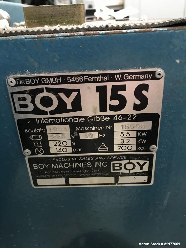 Used Boy Horizontal Injection Molding Machine