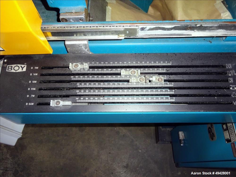 Used Boy Machines 22D Horizontal Injection Molder, Model 22D.