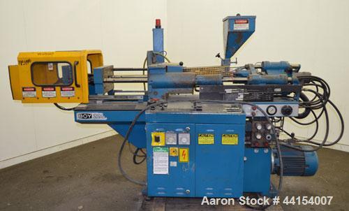 Used Boy Machines 22 S Dipronic Horizontal Injection Molder, 22 Tons, Model 220-52. Approximate 1.12 oz. shot size. Maximum platen daylight 15.75", maximum opening stoke (adjustable) 7.87", minimum m...