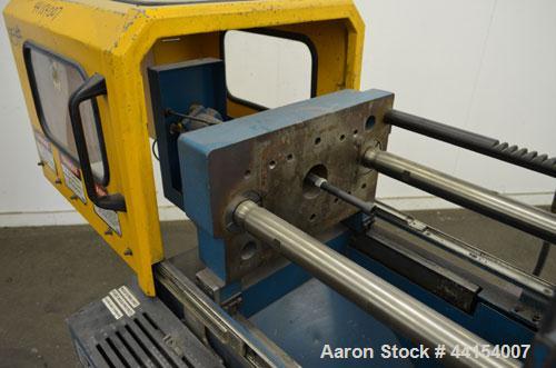 Used Boy Machines 22 S Dipronic Horizontal Injection Molder, 22 Tons, Model 220-52. Approximate 1.12 oz. shot size. Maximum platen daylight 15.75", maximum opening stoke (adjustable) 7.87", minimum m...