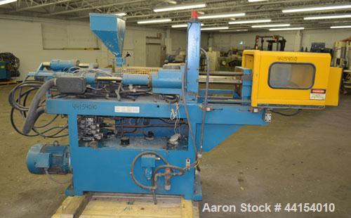 Used Boy Machines 22 S Dipronic Horizontal Injection Molder, 22 Tons, Model 220-52. Approximate 1.12 oz. shot size. Maximum platen daylight 15.75", maximum opening stoke (adjustable) 7.87", minimum m...