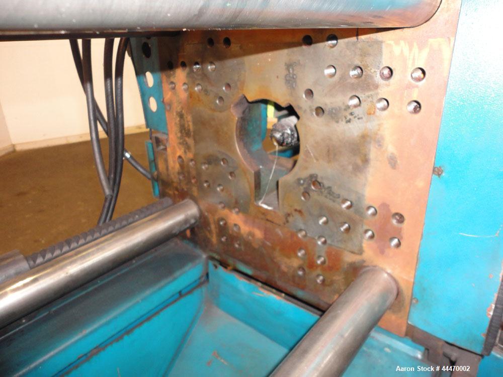 Used Boy Machines 50M Horizontal Injection Molder, 50 Tons, Model 50M. Maximum injection volume 29 oz., maximum opening stoke 13.7”, plate distance 0.8” to 23.6”, clear width between 2.16” diameter t...