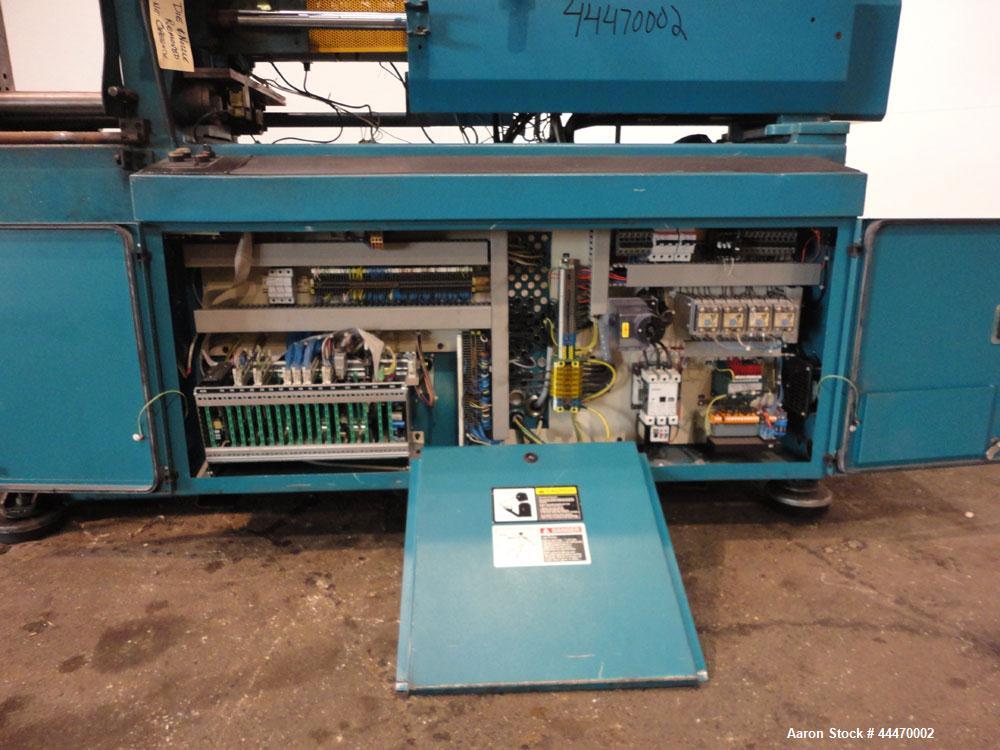 Used Boy Machines 50M Horizontal Injection Molder, 50 Tons, Model 50M. Maximum injection volume 29 oz., maximum opening stoke 13.7”, plate distance 0.8” to 23.6”, clear width between 2.16” diameter t...