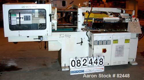 Used Boy Hydraulic Injection Mold Machine, Model 50T2. 50 Ton clamping pressure. Approximate shot sizes, 5.57 ounce with a 42mm screw, 4.58 with a 38mm screw, 3.25 with a 32mm screw, 2.5 with a 28mm ...