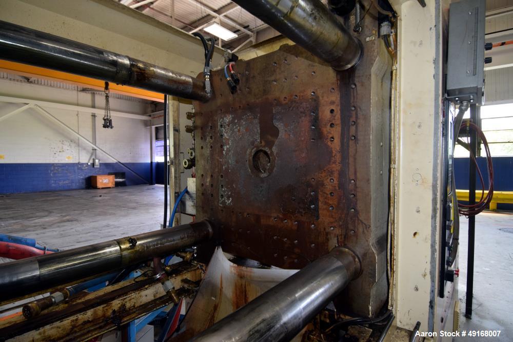 Used Cincinnati Milacron Vista Horizontal Injection Molder, 300 Ton, Model 300-21. Clamp force approximate 300 tons, approximate maximum daylight 48", approximate platen size 36.8” x 36.2”, approxima...