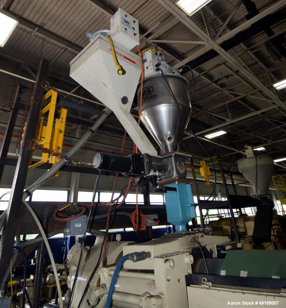 Used Cincinnati Milacron Vista Horizontal Injection Molder, 300 Ton, Model 300-21. Clamp force approximate 300 tons, approximate maximum daylight 48", approximate platen size 36.8” x 36.2”, approxima...