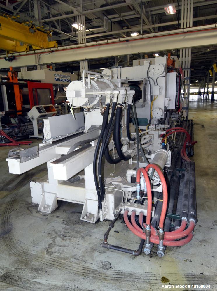 Used Cincinnati Milacron Horizontal Injection Molder, 700 Ton, Model 700-32 W/P. Clamp force approximate 700 tons, approximate maximum daylight 70", approximate platen size 54.5" x 54.5", approximate...
