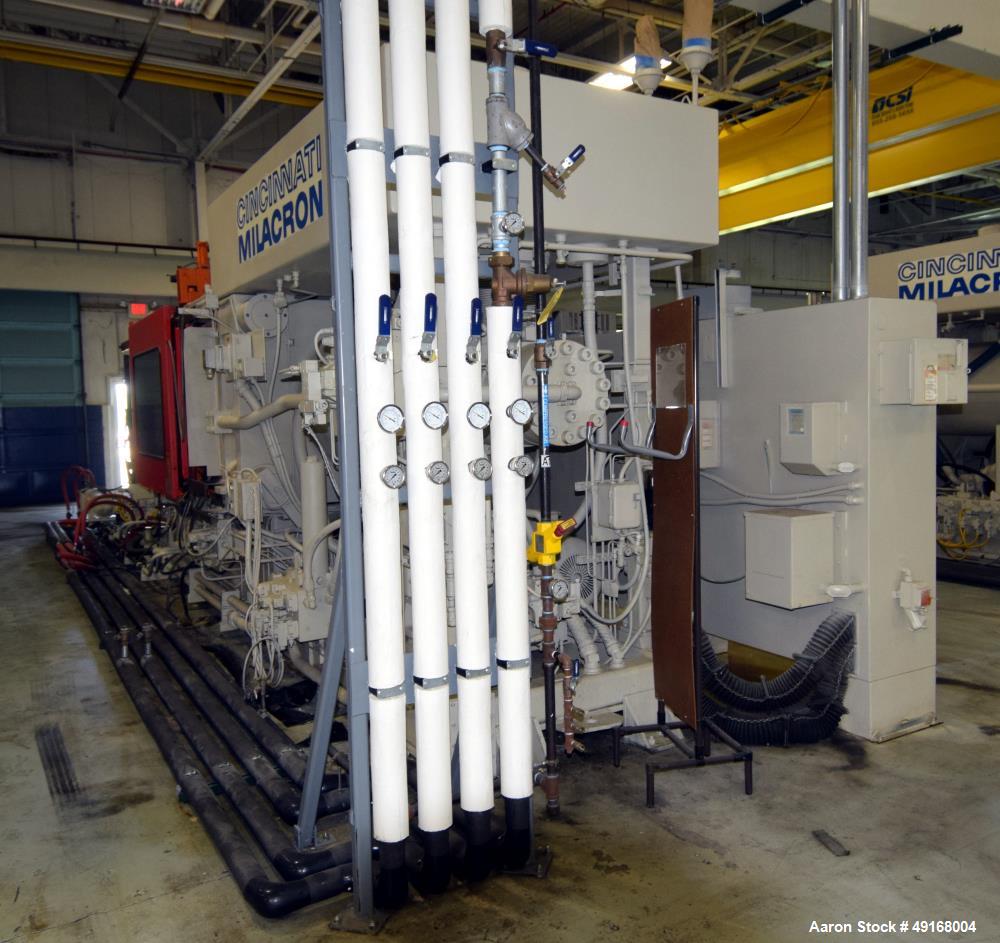 Used Cincinnati Milacron Horizontal Injection Molder, 700 Ton, Model 700-32 W/P. Clamp force approximate 700 tons, approximate maximum daylight 70", approximate platen size 54.5" x 54.5", approximate...