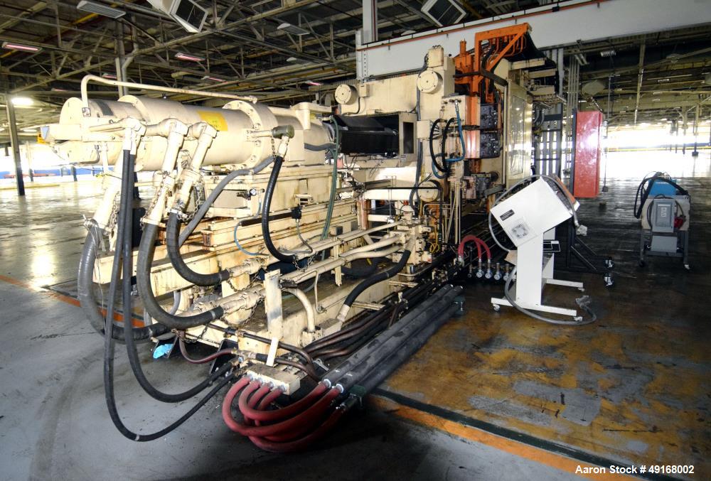 Used Cincinnati Milacron Horizontal Injection Molder, 700 Ton, Model 700-70 H/P. Clamp force approximate 700 tons, approximate maximum daylight 70", approximate platen size 54.5" x 54.5", approximate...