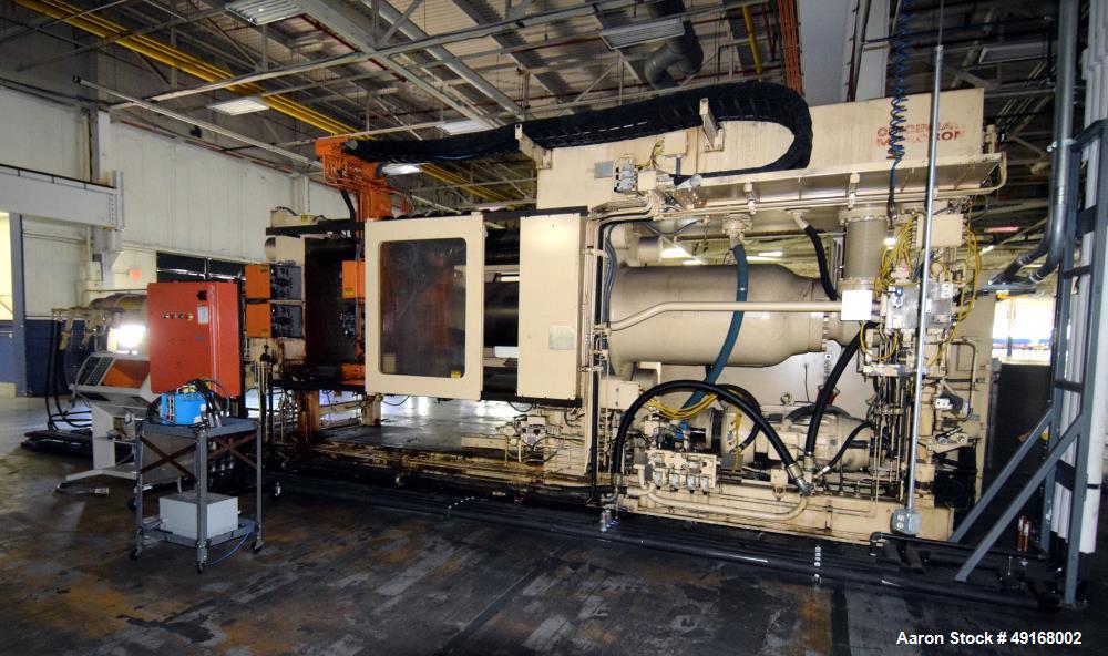 Used Cincinnati Milacron Horizontal Injection Molder, 700 Ton, Model 700-70 H/P. Clamp force approximate 700 tons, approximate maximum daylight 70", approximate platen size 54.5" x 54.5", approximate...