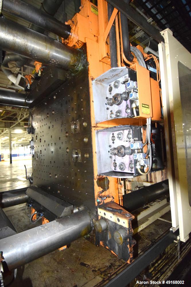 Used Cincinnati Milacron Horizontal Injection Molder, 700 Ton, Model 700-70 H/P. Clamp force approximate 700 tons, approximate maximum daylight 70", approximate platen size 54.5" x 54.5", approximate...