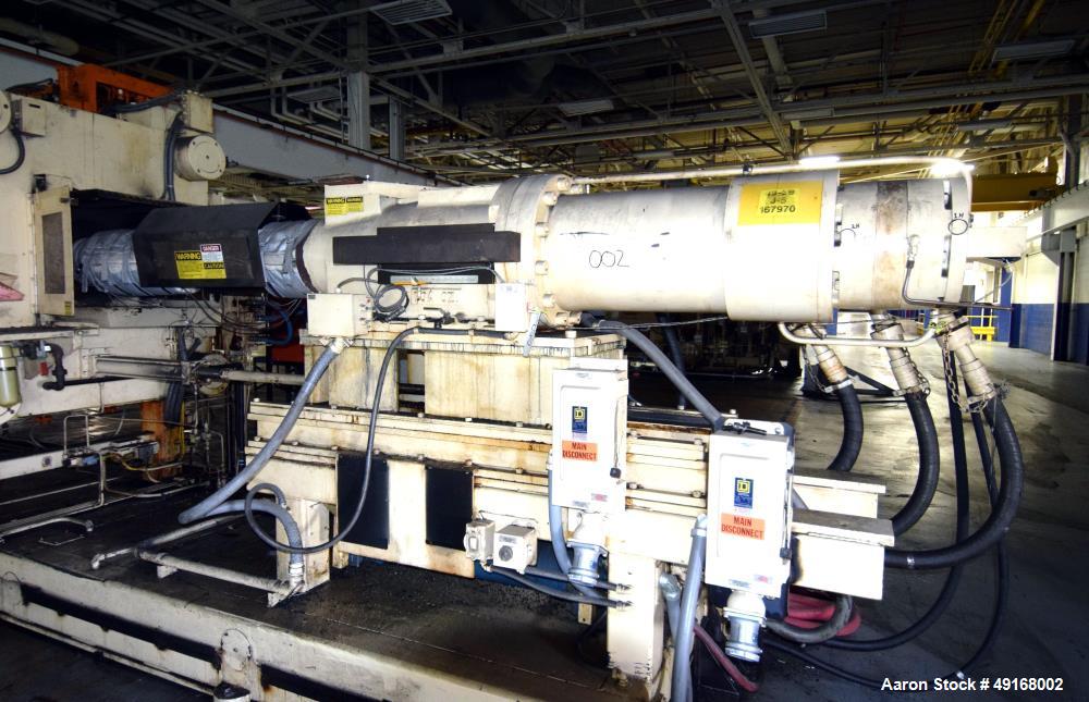 Used Cincinnati Milacron Horizontal Injection Molder, 700 Ton, Model 700-70 H/P. Clamp force approximate 700 tons, approximate maximum daylight 70", approximate platen size 54.5" x 54.5", approximate...