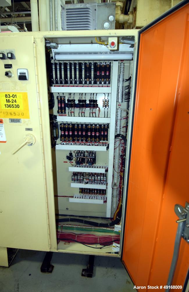 Used Cincinnati Milacron Horizontal Injection Molder, 375 Ton, Model H375-32 E/P-E/D. Clamp force approximate 375 tons, approximate maximum daylight 39.50", approximate platen size 47” x 47”, approxi...