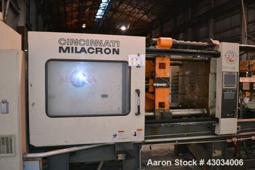 Used Cincinnati Milacron 400Ton Hydraulic Horizontal Injection Mold Machine, Model MH-400-41. Approximate 41 ounce shot size. 2.750" Diameter screw size, 20 to 1 U.D. ratio. Approximate 5" diameter t...