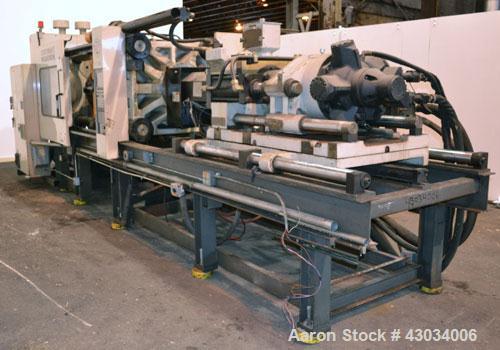 Used Cincinnati Milacron 400Ton Hydraulic Horizontal Injection Mold Machine, Model MH-400-41. Approximate 41 ounce shot size. 2.750" Diameter screw size, 20 to 1 U.D. ratio. Approximate 5" diameter t...