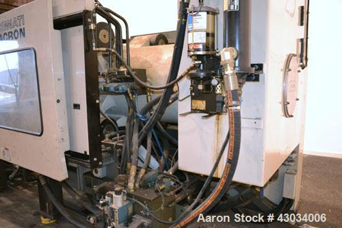Used Cincinnati Milacron 400Ton Hydraulic Horizontal Injection Mold Machine, Model MH-400-41. Approximate 41 ounce shot size. 2.750" Diameter screw size, 20 to 1 U.D. ratio. Approximate 5" diameter t...