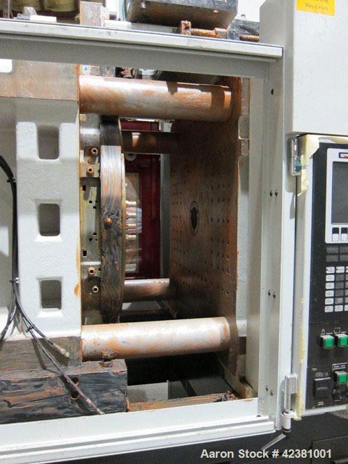 Used Milacron Powerline Multi-Component Two Platen Injection Molder, 330 Ton, Model NT330-8-7.6. Clamp force 330 ton, clamp stroke 600mm, maximum daylight 1525mm. Mold height maximum 670mm to 925mm, ...