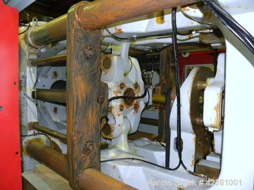 Used Milacron Powerline Multi-Component Two Platen Injection Molder, 330 Ton, Model NT330-8-7.6. Clamp force 330 ton, clamp stroke 600mm, maximum daylight 1525mm. Mold height maximum 670mm to 925mm, ...