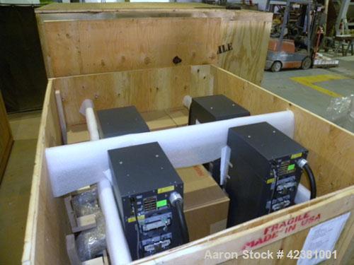 Used Milacron Powerline Multi-Component Two Platen Injection Molder, 330 Ton, Model NT330-8-7.6. Clamp force 330 ton, clamp stroke 600mm, maximum daylight 1525mm. Mold height maximum 670mm to 925mm, ...