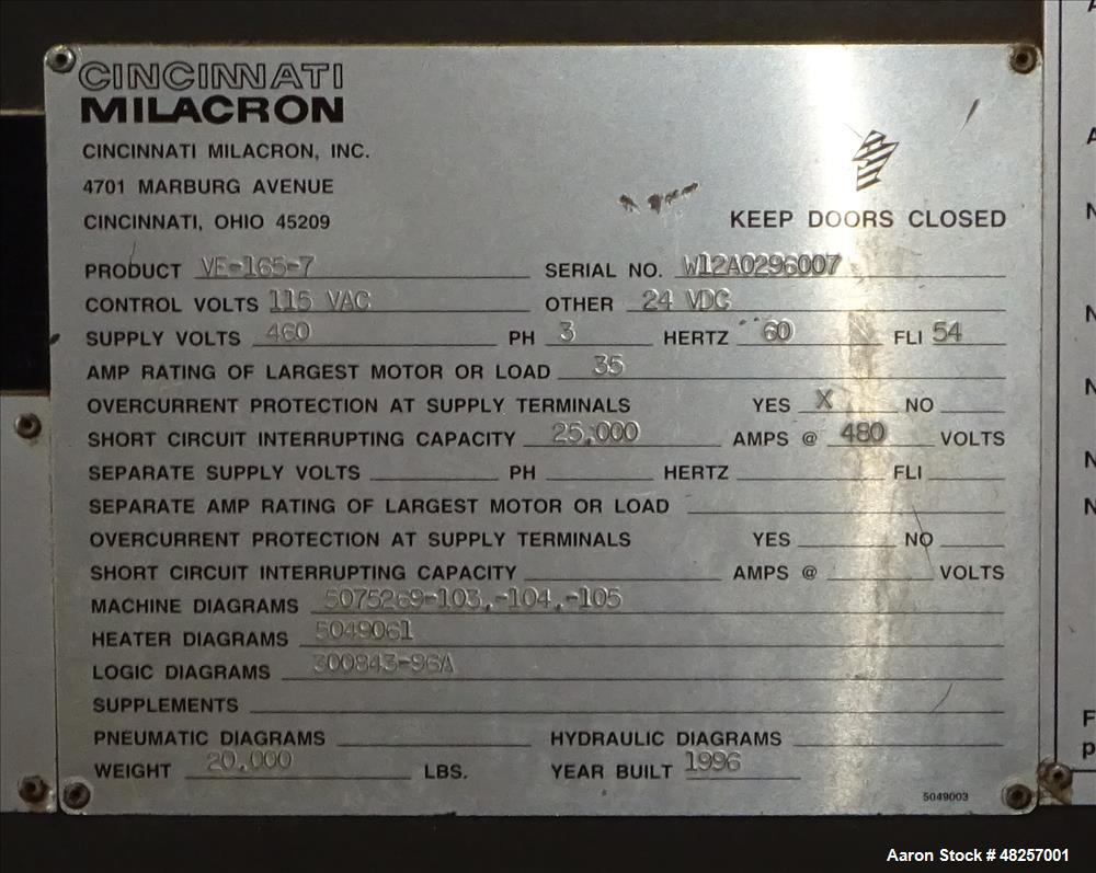 Used Cincinnati Milacron Electric Injection Mold Machine