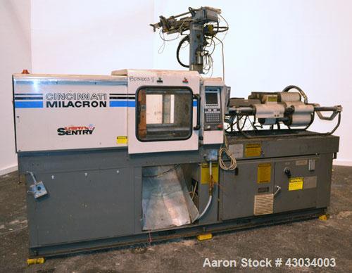 Used Cincinnati Milacron Vista V Series Toggle Injection Mold Machine, 55 Ton, Model VST-55-4.447. Clamp force 55 ton, clamp stroke 11.02", maximum daylight 24.8". Mold height maximum/minimum 13.78"/...