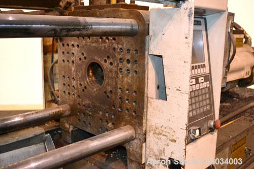 Used Cincinnati Milacron Vista V Series Toggle Injection Mold Machine, 55 Ton, Model VST-55-4.447. Clamp force 55 ton, clamp stroke 11.02", maximum daylight 24.8". Mold height maximum/minimum 13.78"/...