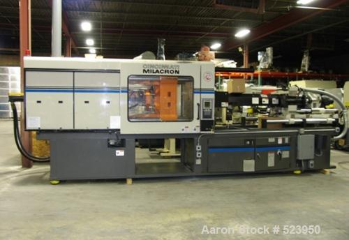 USED: Cincinnati Milacron 440 ton, model VT440-54, injection moldingmachine, 54 oz. Manufactured 1997. Tie bar spacing 28.9" x 28.9".Platen 39.4" x 39.4". Tie bar spacing 28.9" x 28.9". Clamp toggle,...