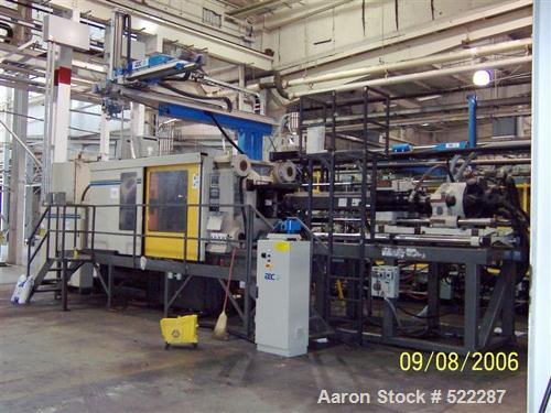 USED: Cincinnati 1000 ton injection mold machine, model VL1000 Square. Shot size 181 oz. Platen size 62.99" x 62.99". Tie ba...