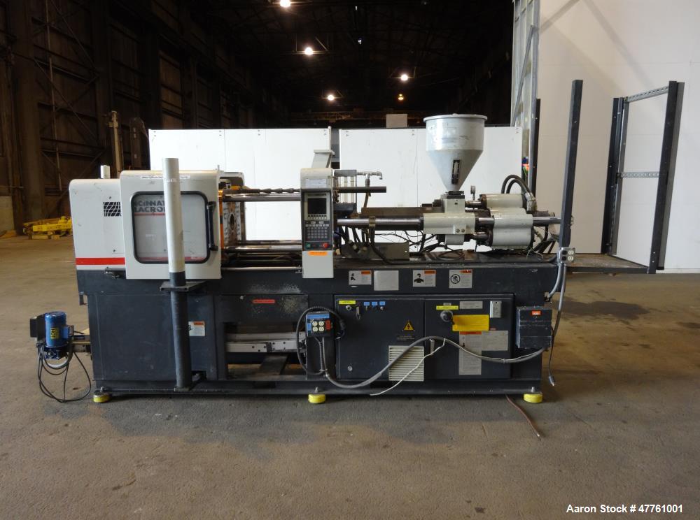 Used Cincinnati Milacron Vista 55 Ton Injection Molding Machine, Model VSX55, 4.44 OZ, 1998 Vintage.