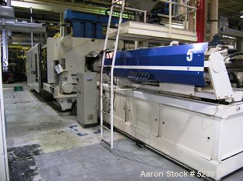 USED: 1650 ton, 250 oz, HPM injection molding machine, model MLH 1650-250. Wide platen. Installed new 1997. Platen size 98" x 79".Distance between tie bars (H x V) 76" x 62". Injection stroke 22.25"....