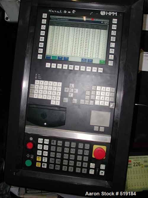 USED: HPM 13000/11400 1300T Next Wave injection molding machine withinterface robot. All manufactured 2001. Clamping force 13000 kN(1300 metric ton). Mold size 1800 x 1800mm. Product size 1260 x 1260...