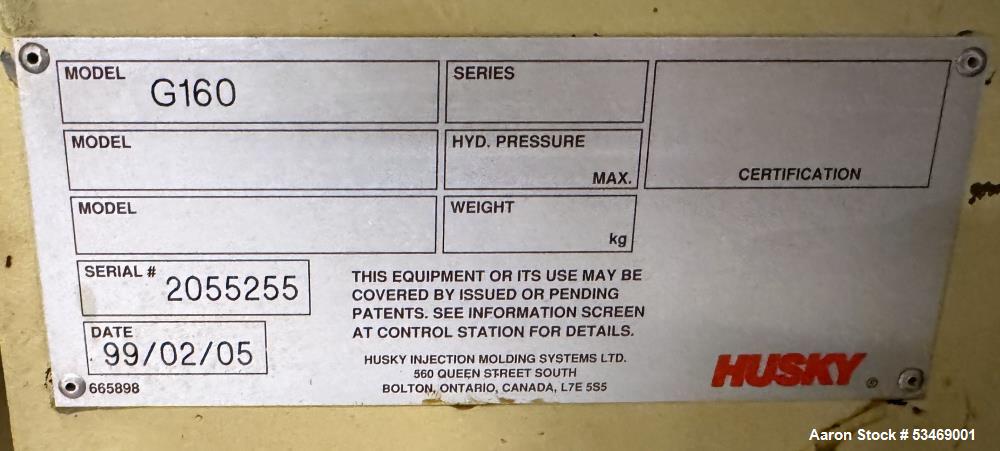 Husky 160 Ton Horizontal Injection Molding Machine,